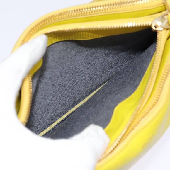 CELINE Trio Large Shoulder Bag Leather Yellow Gold - Picture 11 of 16